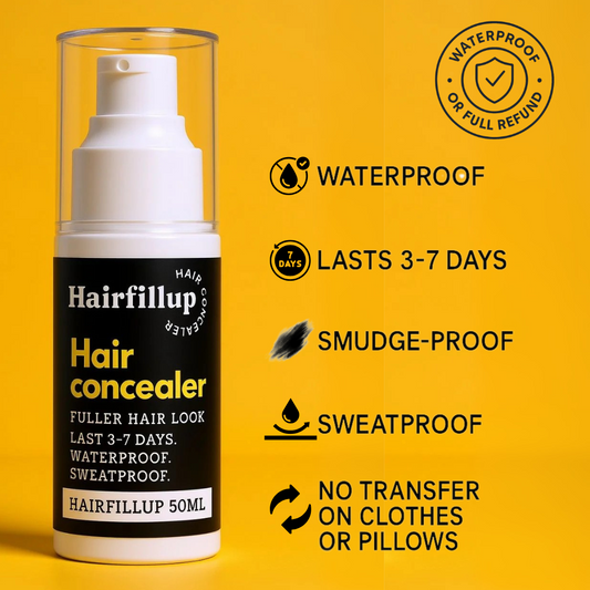 Hairfillup Hair Concealer BLACK 50ML - Waterproof 3–7 days.